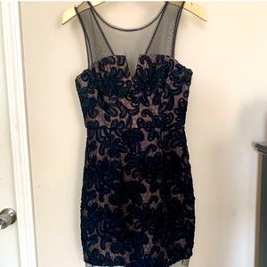 BCBGMAXAZRIA Black Lace Cocktail Dress